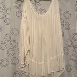 Free people oversized cold shoulder bell sleeve top